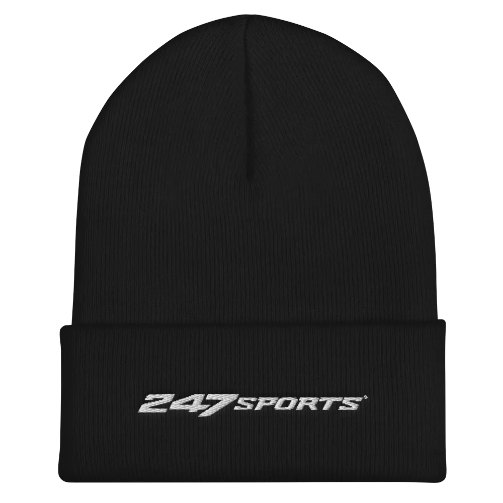 247 Sports White Logo Cuffed Beanie