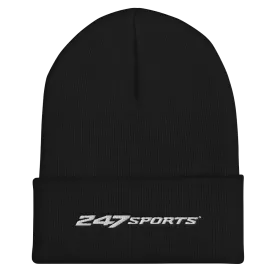 247 Sports White Logo Cuffed Beanie