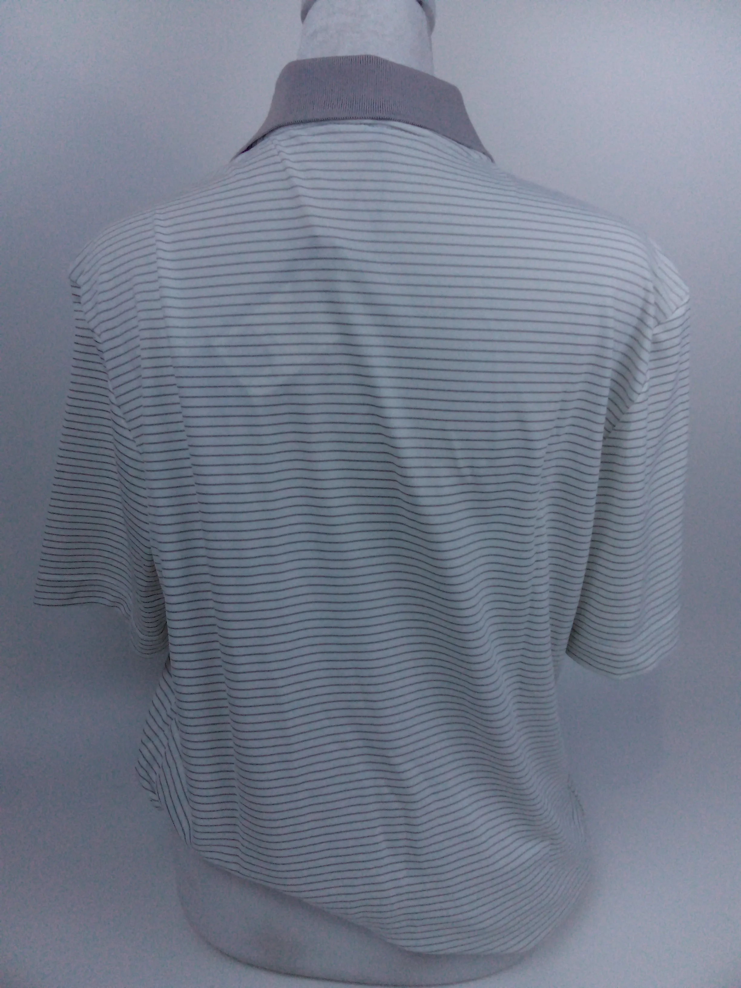 adidas Golf 2-Color Club Merch Stripe Polo White Two Small