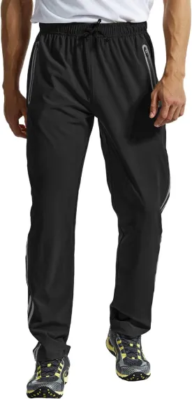 BGOWATU Men's Sweatpants Zipper Pockets Lightweight Exercise Pants Running Workout Sports