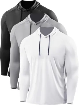 CADMUS Men's Workout Long Sleeve Fishing Shirts UPF 50  Sun Protection Dry Fit Hoodies