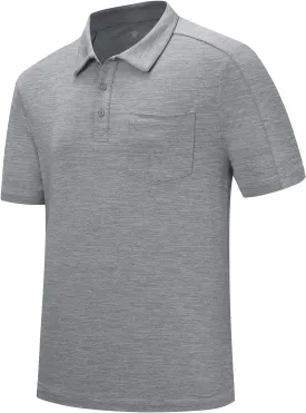 Gopune Men's Polo Shirts Short Sleeve Dry Fit Casual Sports Golf Collared Shirts with Pocket