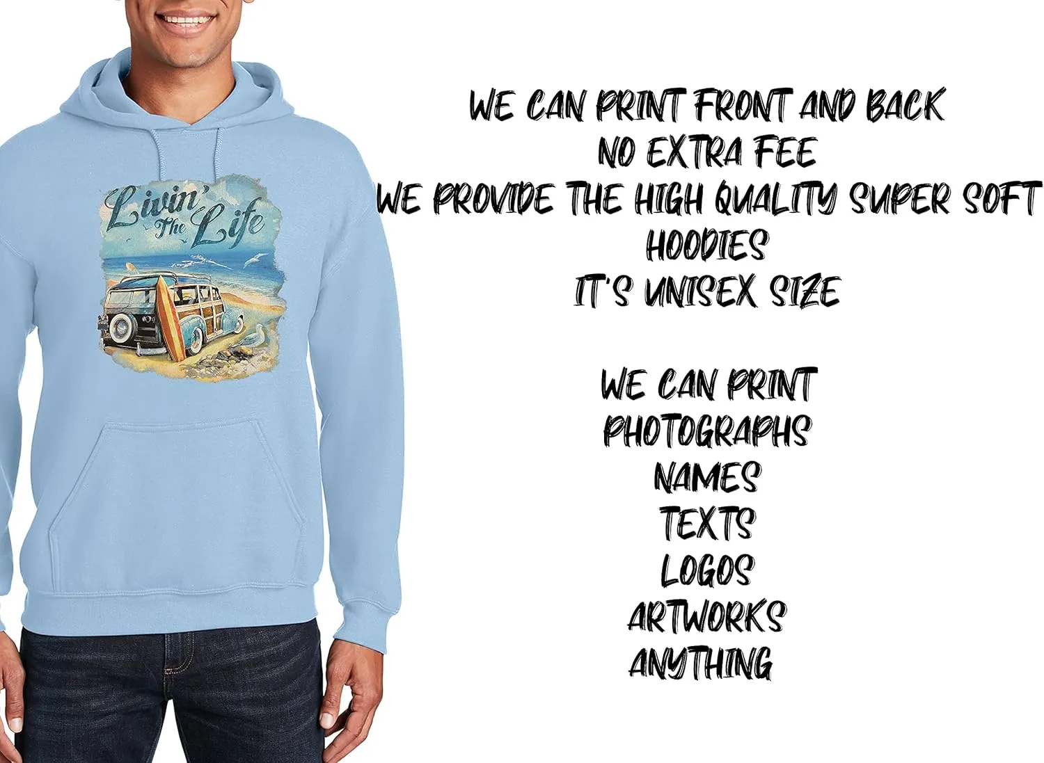 INK STITCH Unisex Design Your Own Hoodie -Custom Hoodies - Team Sweatshirts - Multicolors