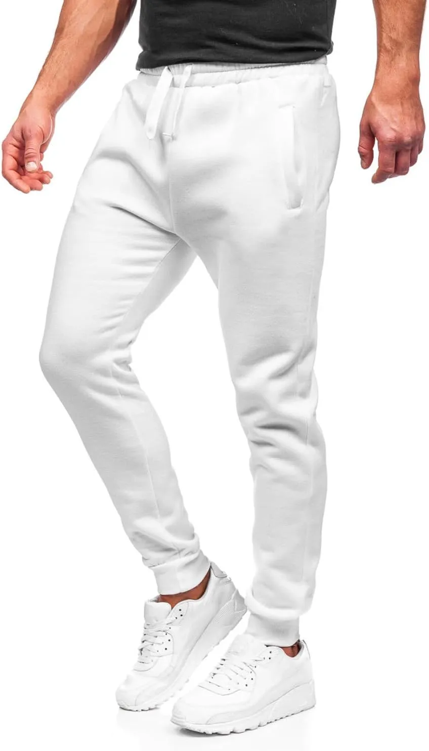 JIHUILAI Men's Sweatpants Fleece Active Workout Jogger Sweatpants for Men Running Gym with Pockets
