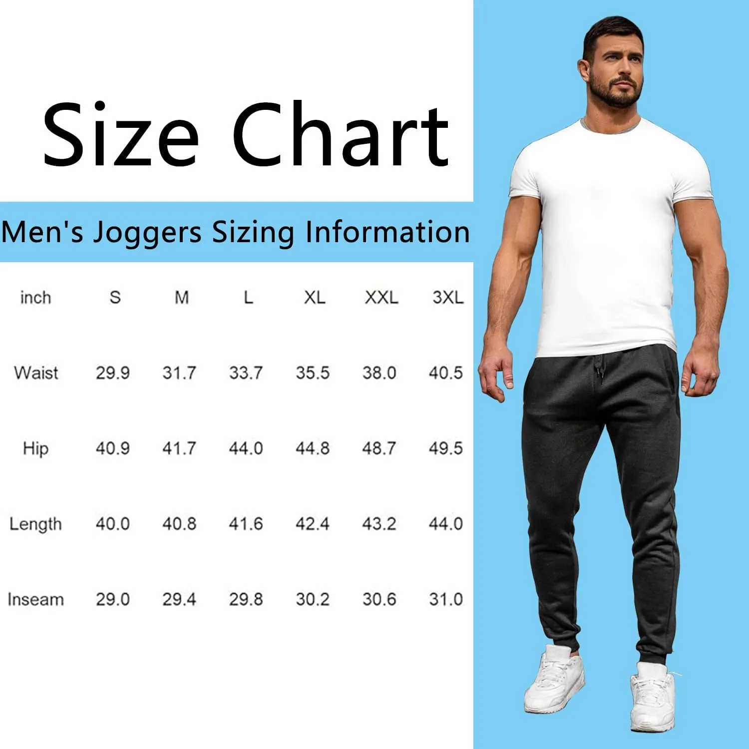 JIHUILAI Men's Sweatpants Fleece Active Workout Jogger Sweatpants for Men Running Gym with Pockets