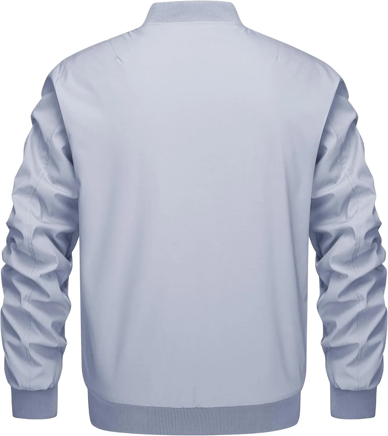 KEFITEVD Men's Jacket Casual Windproof Bomber Jackets Full Zip Windbreaker Warm Winter Padded Coats