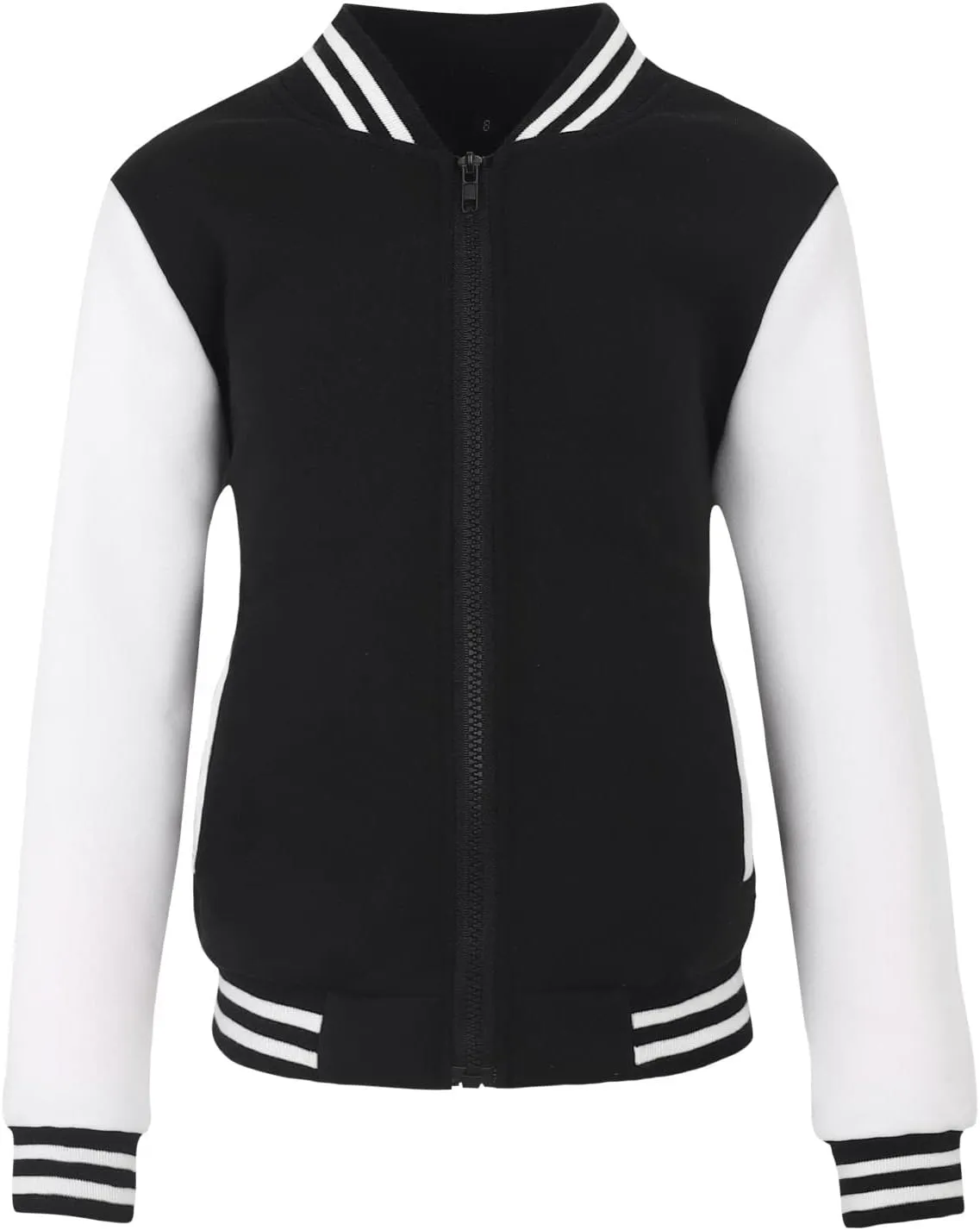 Kids Baseball Jackets Boys Girls Fit Varsity Jacket Casual Lightweight Plain Button Cardigan School Coat