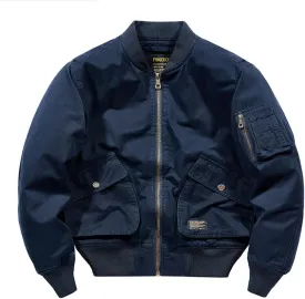 Mens Bomber Jackets Fall Winter Cotton Zip Up Army Lightweight Vintage MA-1 Windbreaker Military Flight Jacket