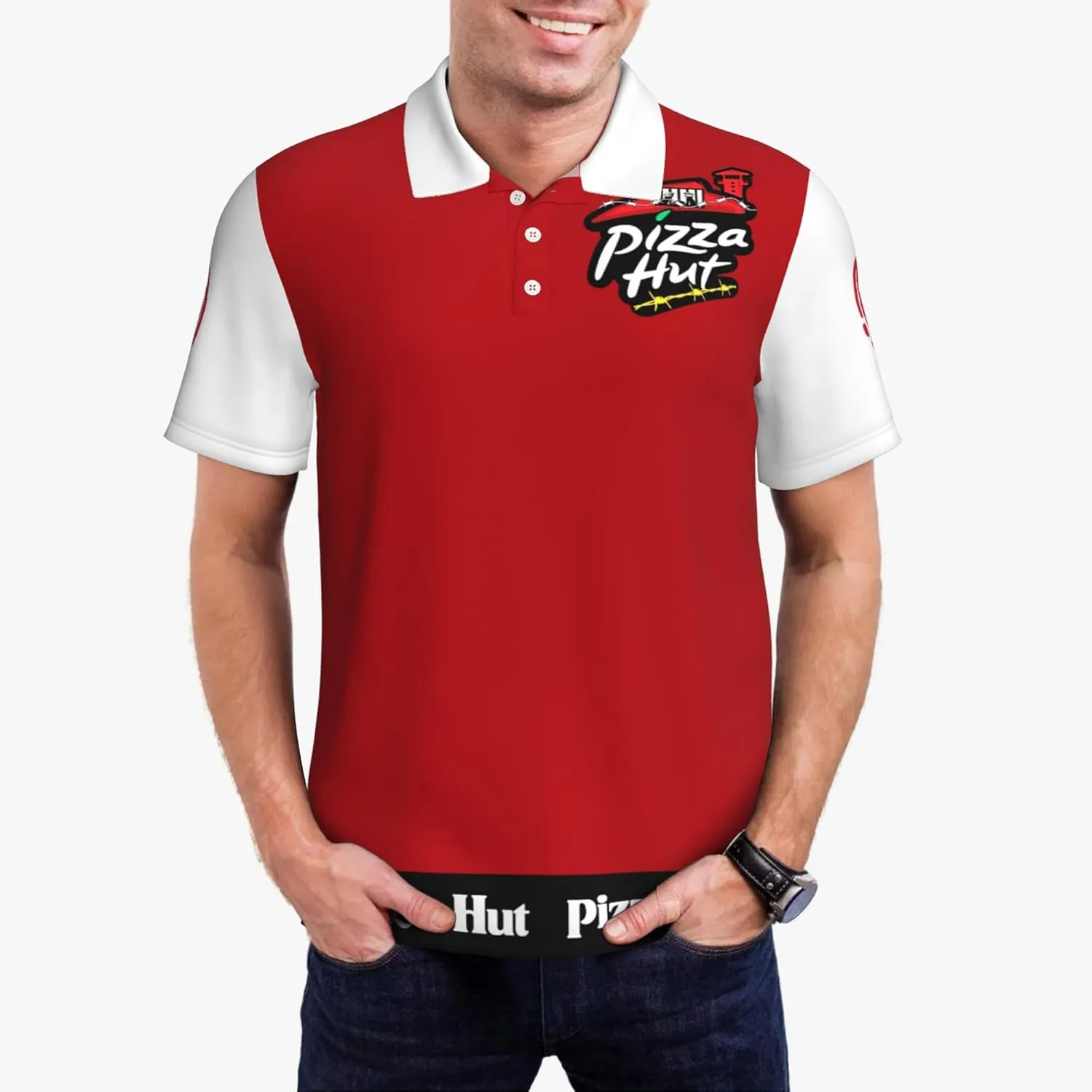 Mens Polo T-Shirt Short Sleeve Crew Neck T Shirts for Men Work Uniform Funny Clothes