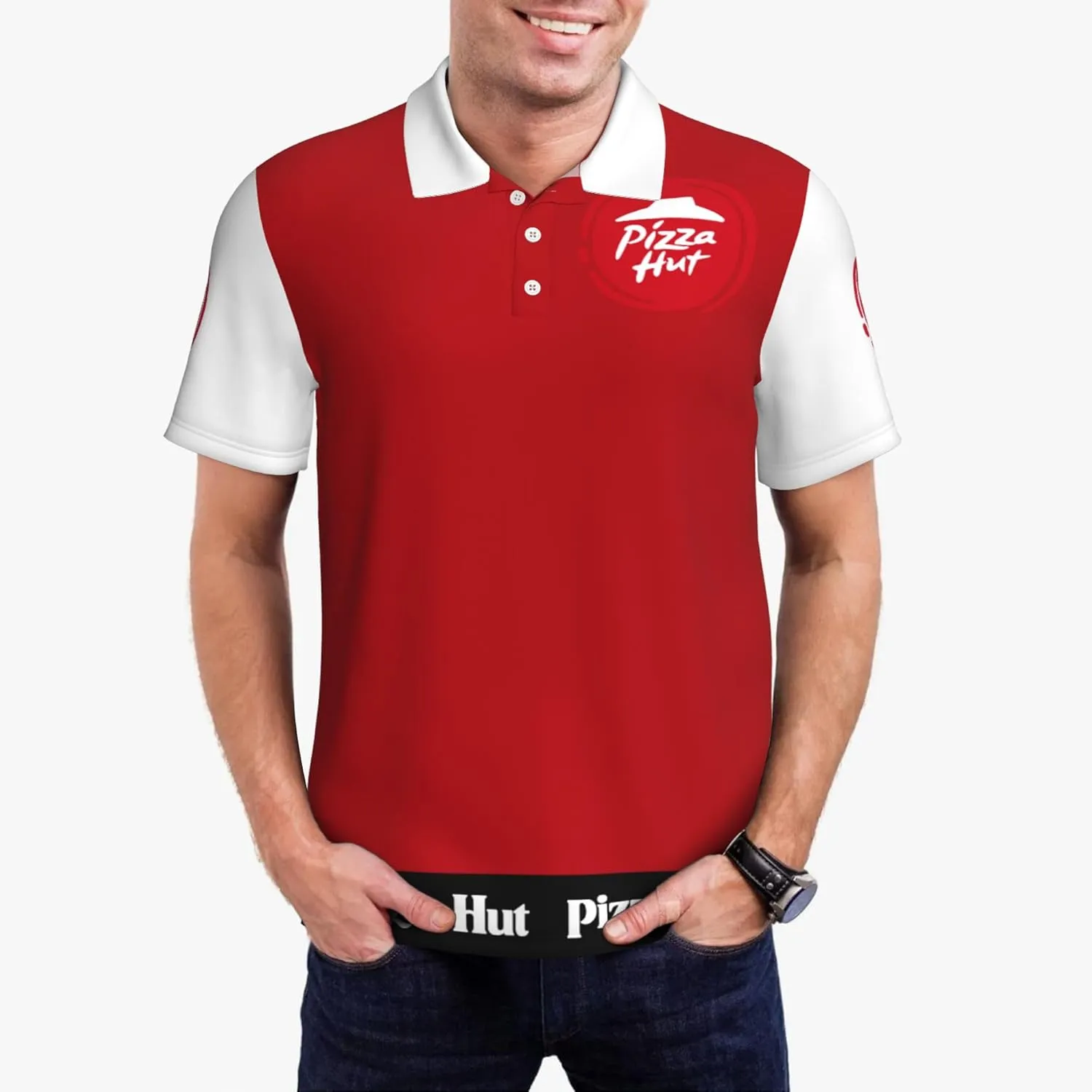 Mens Polo T-Shirt Short Sleeve Crew Neck T Shirts for Men Work Uniform Funny Clothes