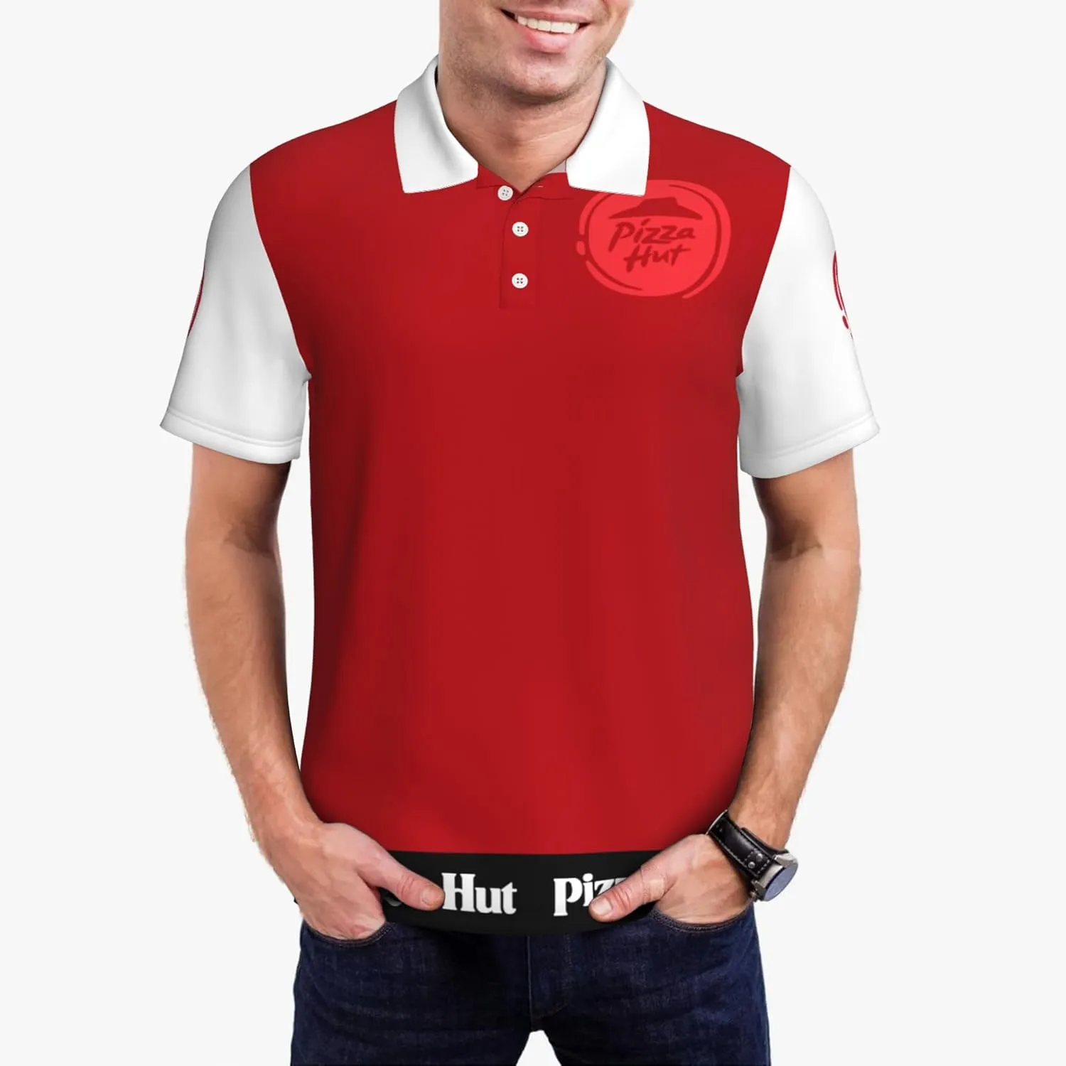 Mens Polo T-Shirt Short Sleeve Crew Neck T Shirts for Men Work Uniform Funny Clothes