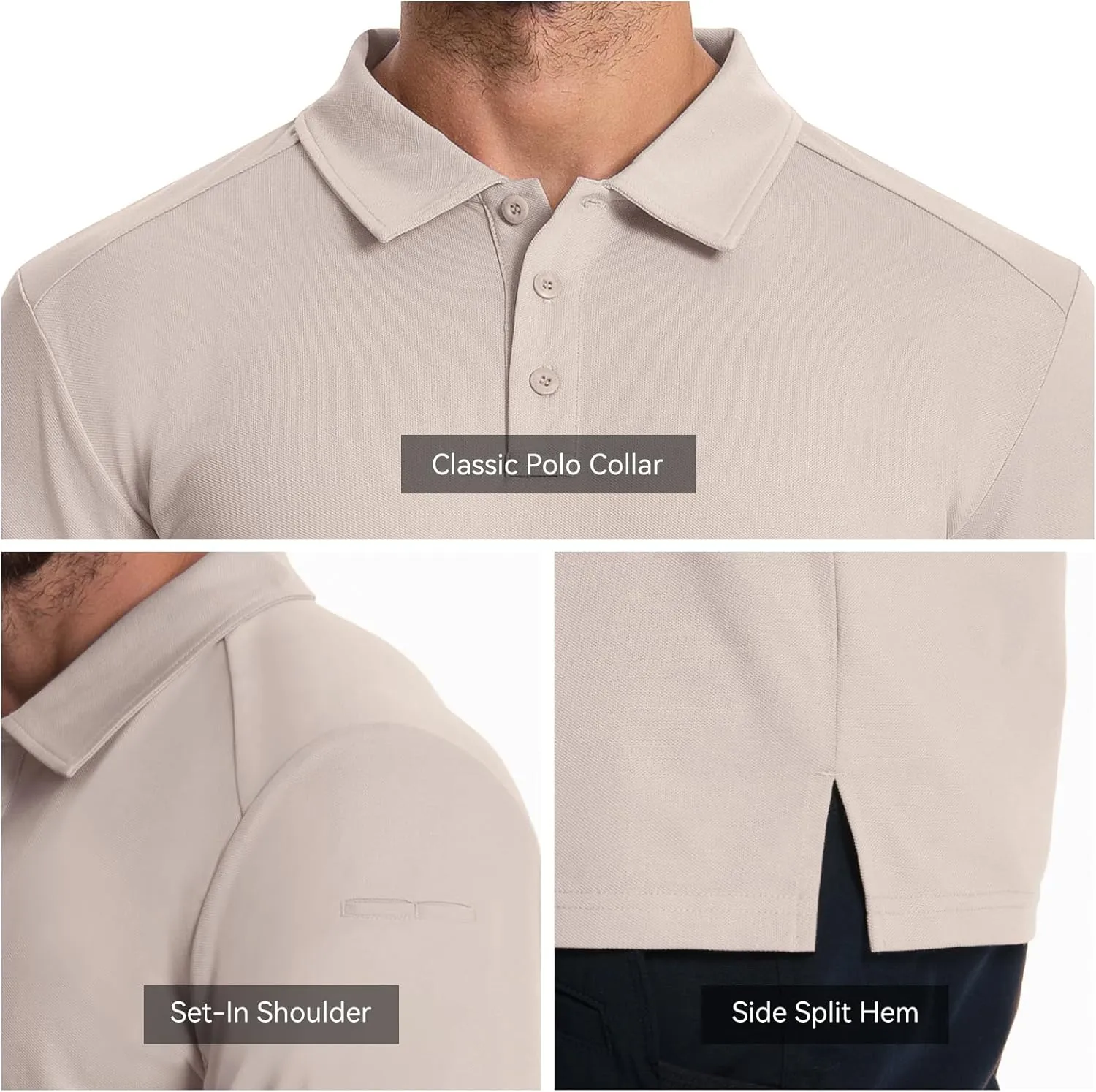 Men's Tactical Polo Shirts Short Sleeve Athletic Golf Outdoor Lightweight Performance Sports Shirt
