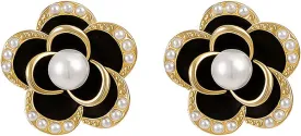 Pearl Earrings Elegant Black Earrings for Women for Daily Wear and Special Occasions