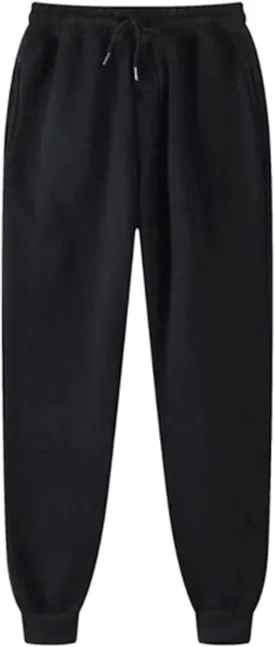 Plus Size Joggers for Women Elastic Waist Thick Casual Sweatpants Solid Athletic Workout Pants with Pockets