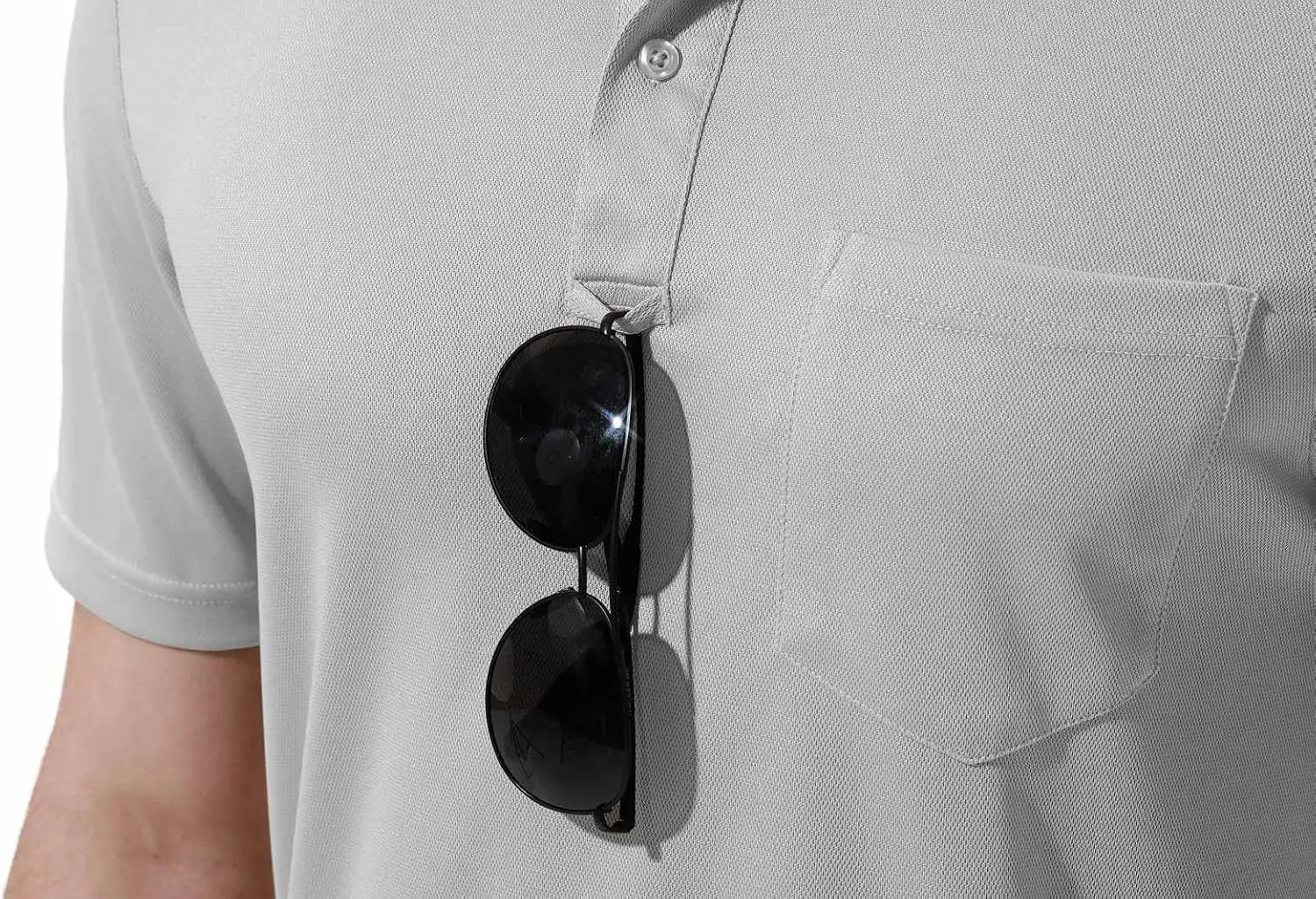 Rdruko Men's Polo Shirts Short Sleeve Quick Dry Outdoor Golf Sports Shirts with Pocket
