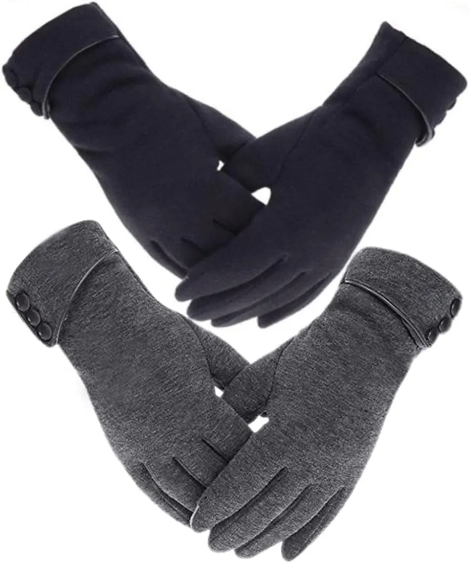 Tomily Womens Touch Screen Phone Fleece Windproof Gloves Winter Warm Wear