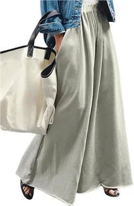 Women's Wide Leg Sweatpants High Elastic Waist Flowy Palazzo Pants Loose Baggy Pants Bottoms