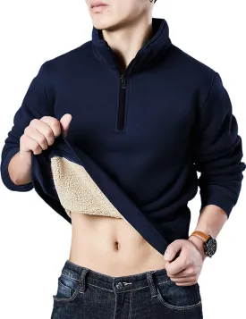 Yeokou Mens Fashion Warm Fleece Crewneck Sweatshirt Thick Sherpa Lined Pullover Tops Yeokou Mens Fashion Warm Fleece Crewneck Sweatshirt Thick Sherpa Lined Pullover Tops